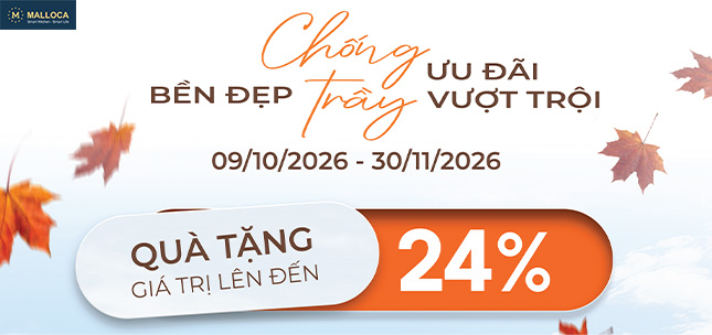 Bền đẹp Chống Trầy ưu đãi vượt trội cùng Malloca