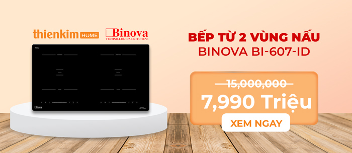 Sale Bếp từ 2 vùng nấu Binova BI-607-ID Cực Khủng