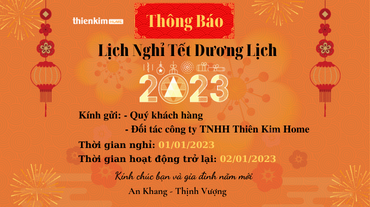 Thông Báo Lịch Nghỉ Tết Dương Lịch 2023