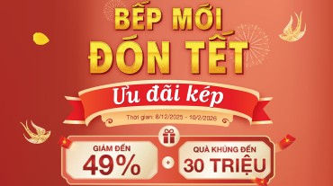 Bếp Mới Đón tết ưu đãi kép cùng Malloca