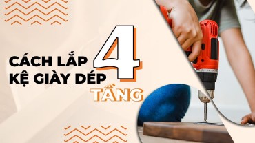 Khám phá ý tưởng thiết kế độc đáo với cách lắp kệ để giày dép 4 tầng