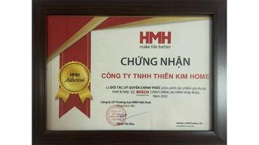 Chứng nhận phân phối Bosch HMH