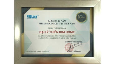 Chứng nhận phân phối PHGLock