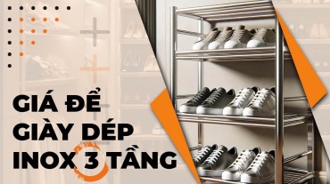 Thiết kế đẹp và bền vững: Giá để giày dép inox 3 tầng