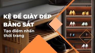 Điểm nhấn thời trang với kệ để giày dép bằng sắt