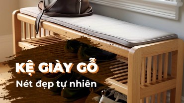 Kệ giày gỗ - Nét đẹp tự nhiên cho không gian nội thất