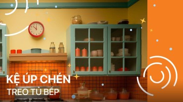 Tận dụng không gian với kệ úp chén treo tủ bếp