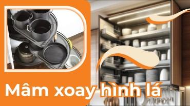 Sự độc đáo của mâm xoay hình lá trong tủ bếp