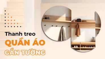 Tạo điểm nhấn thời trang với thanh treo quần áo gắn tường độc đáo