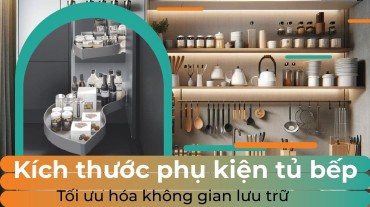 Tầm quan trọng của kích thước phụ kiện tủ bếp trong tối ưu không gian