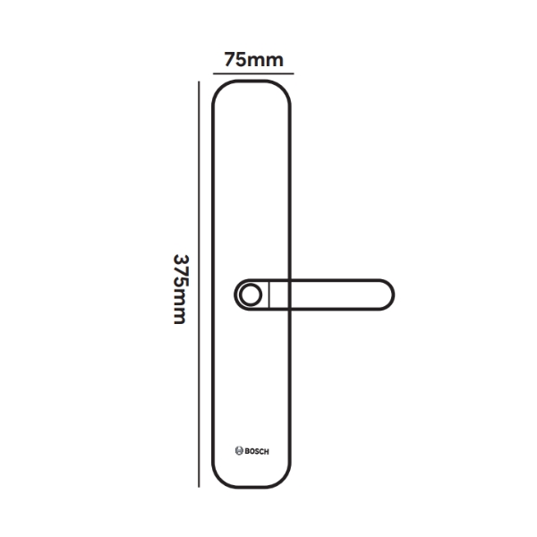 Kích thước khóa điện tử BOSCH ID 60 EU GRAY