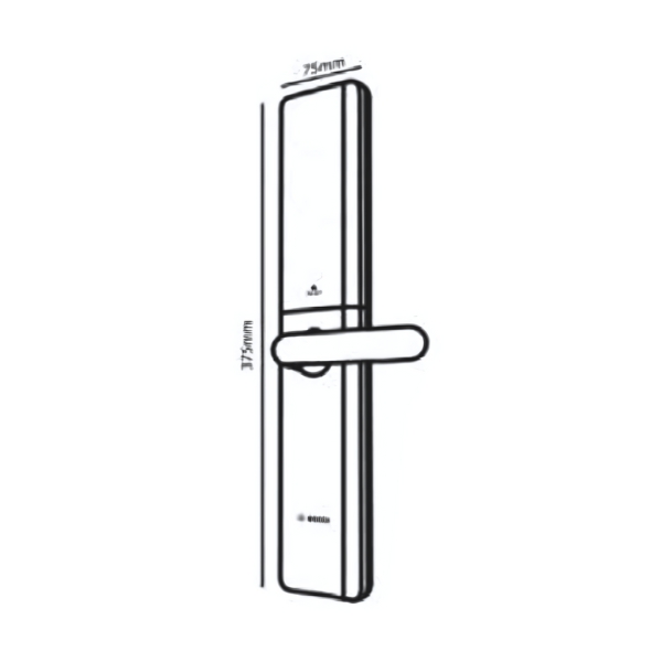 Kích thước khóa điện tử BOSCH ID 80 EU GRAY