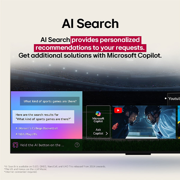 AI tìm kiếm Smart TV LG 75QNED70ASA
