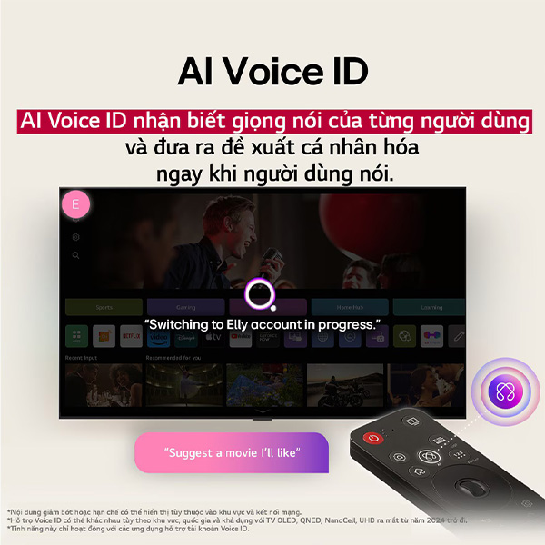 AI voice TV kết nối không dây LG 65QNED9MASA