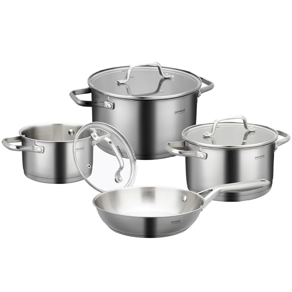 Bộ nồi chảo inox Grandx GX605 Noble