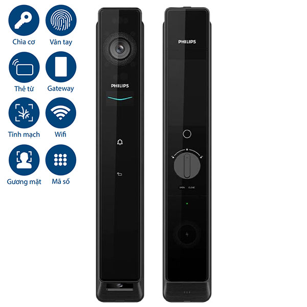 khóa điện tử Philips DDL902-MVP-11HWS - Đen
