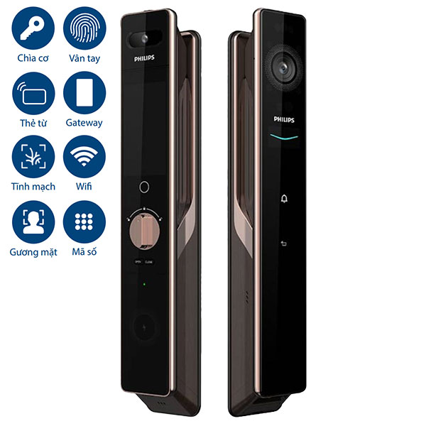 khóa điện tử Philips DDL902-MVP-11HWS - Đồng đỏ