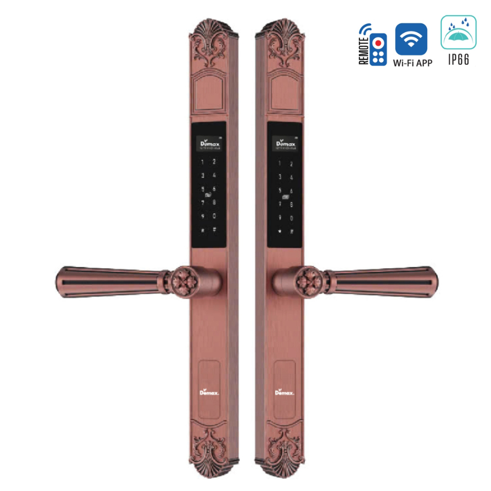 Khoá vân tay cửa nhôm Demax EL686 AC Remote