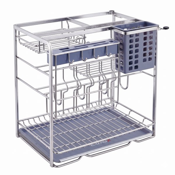 Giá đựng chai lo gia vị dao thớt nan dẹt Grandx XK.25S2