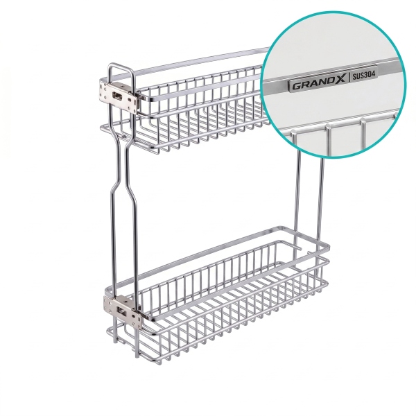 Kệ đựng gia vị nạn dẹt Grandx XS.15S1