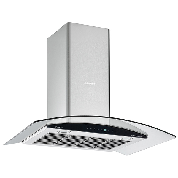 Máy hút mùi kính cong áp tường Grandx GX H90C62S
