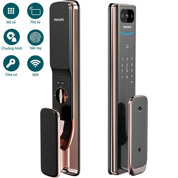 Khóa điện tử Philips Alpha V-5HWS - đồng
