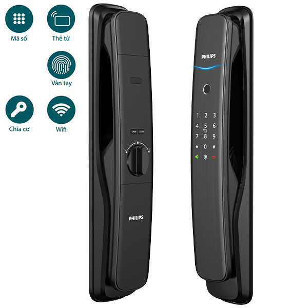 Khóa điện tử Philips DDL702E-5HWS - đen