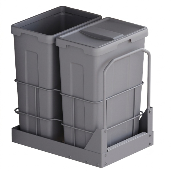 Thùng Rác Đôi Cỡ Lớn Lắp Âm Tủ Cánh Kéo Grandx XW.D40M1