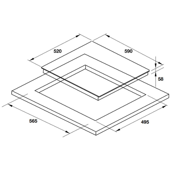 Kích thước Bếp từ Hafele HC-I6030B 536.61.831