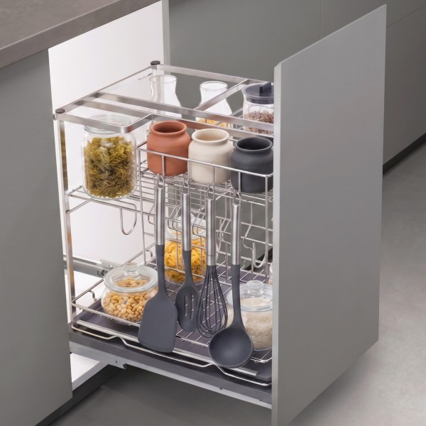 Bối cảnh Giá đựng chai lọ gia vị dao thớt nan dẹt GrandX XK.25S