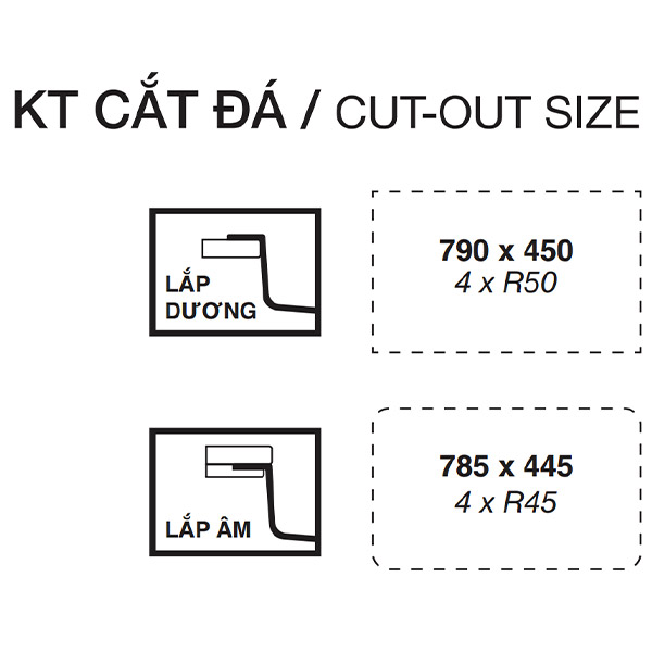 Cắt đá Chậu rửa bát TAKA Series KF8248FS Plus