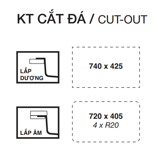 Cắt đá Chậu rửa bát Kluger KG7644FS Basic