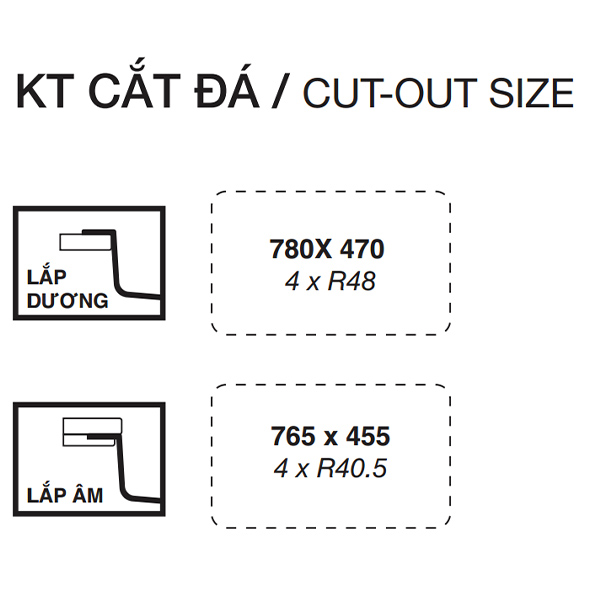 Cắt đá Chậu rửa bát HARU Series KH8050FS Basic