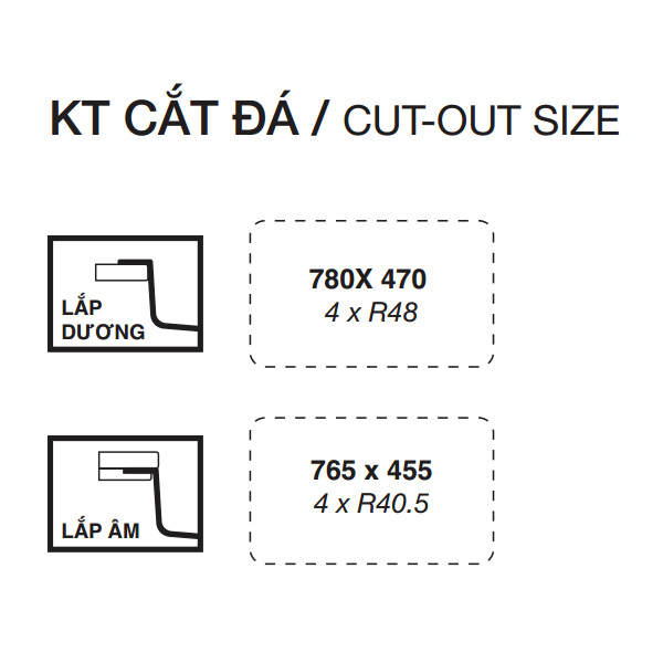 Cắt đá Chậu rửa bát HARU Series KH8050FS Plus