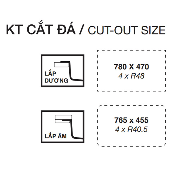 Cắt đá Chậu rửa bát HARU Series KH8050ST Plus