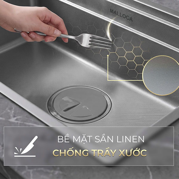 chống xước nhẹ Malloca LINEN MS7643SS