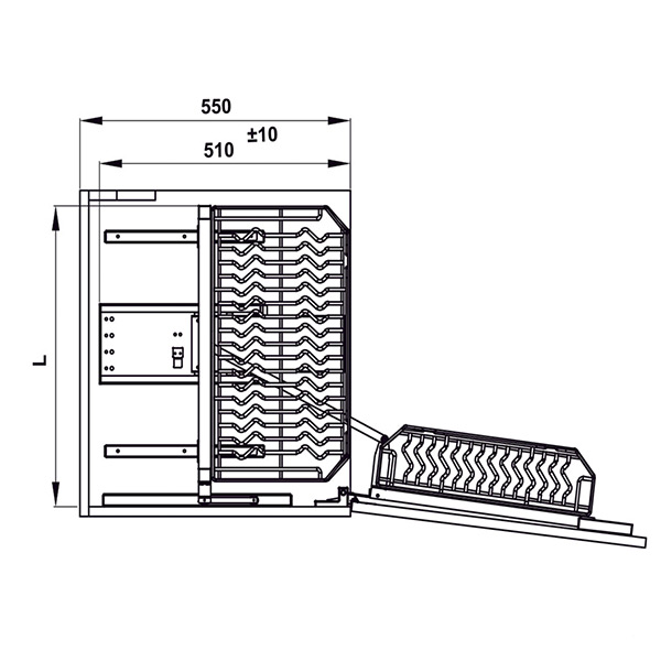 Kích thước 1 Hafele 595.71.047