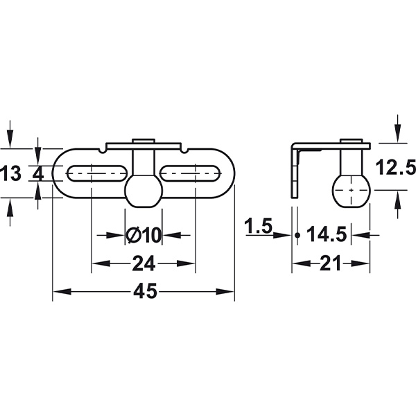 Kích thước 1 Hafele 373.66.612