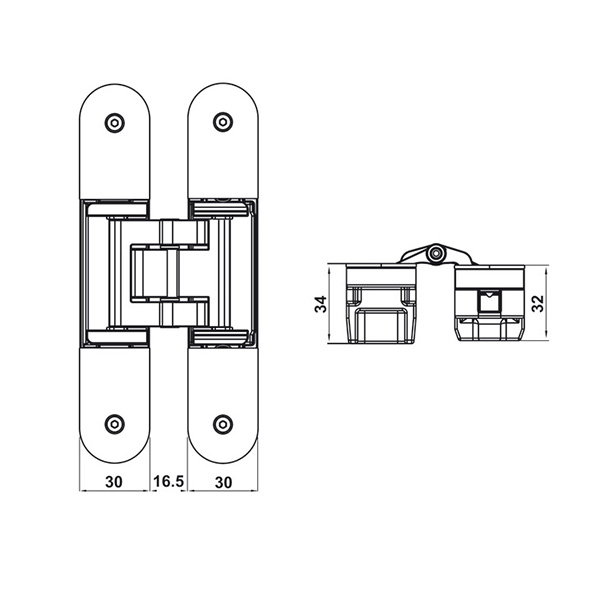Kích thước 2 Hafele 927.03.093