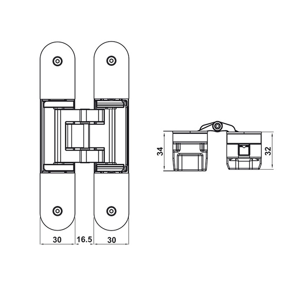 Kích thước 2 Hafele 927.03.090