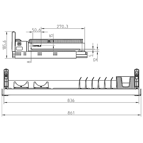kích thước 2 Hafele 545.14.309