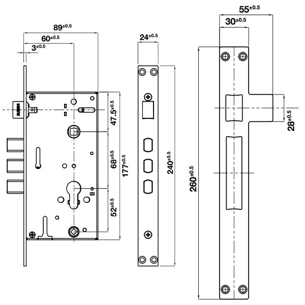 kích thước 1 TT Hafele DL6100 912.20.582