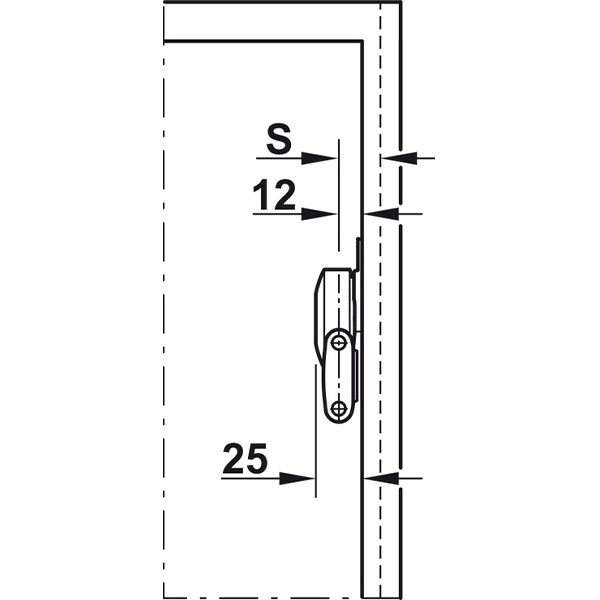 Kích thước 1 Hafele 373.66.612
