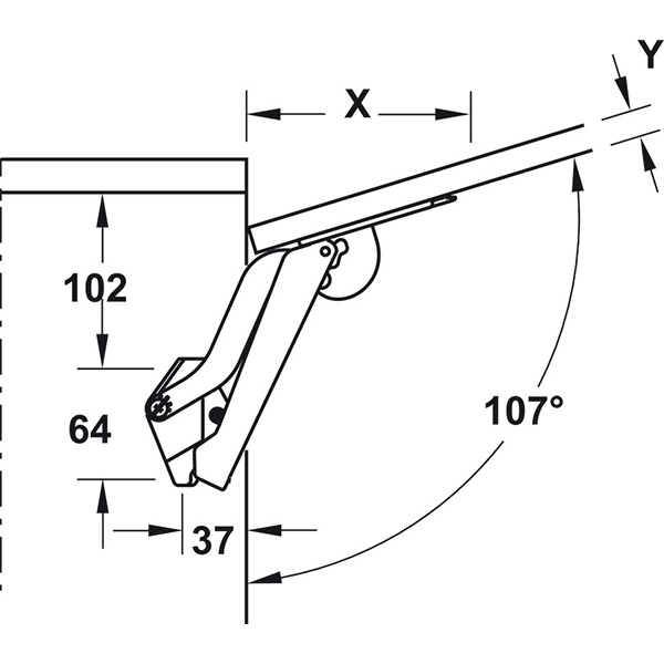 Kích thước 2 Hafele 493.05.922