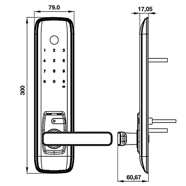 kích thước 2 TT Hafele EL7800 PLUS 912.20.569