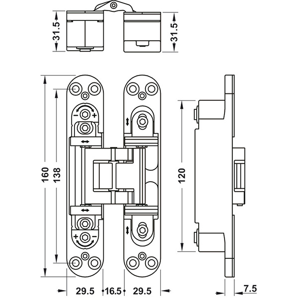 Kích thước 4 Hafele 927.03.093