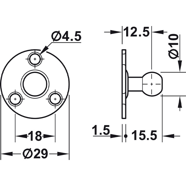 Kích thước 3 Hafele 373.66.612