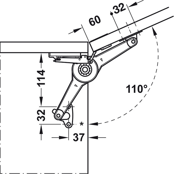 Kích thước 6 Hafele 373.66.612