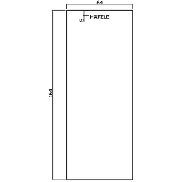 kích thước Bas hộp cho cửa mở xoay mở phải Hafele 981.59.030
