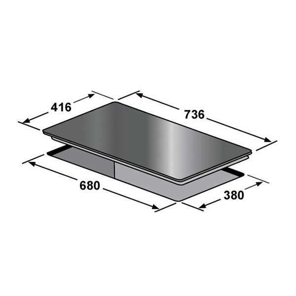 kích thước Bếp điện từ Kaff KF-FL109